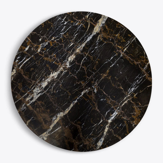 Round Black Marble Coffee Table