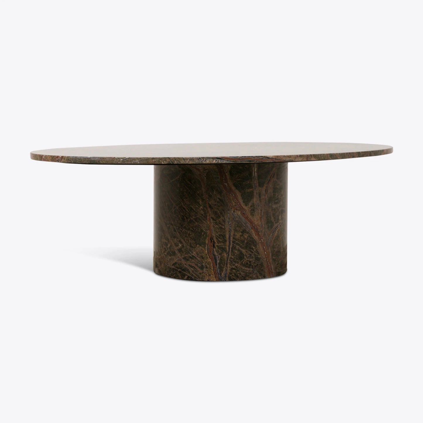 Forest Round Brown Veined Marble Coffee Table