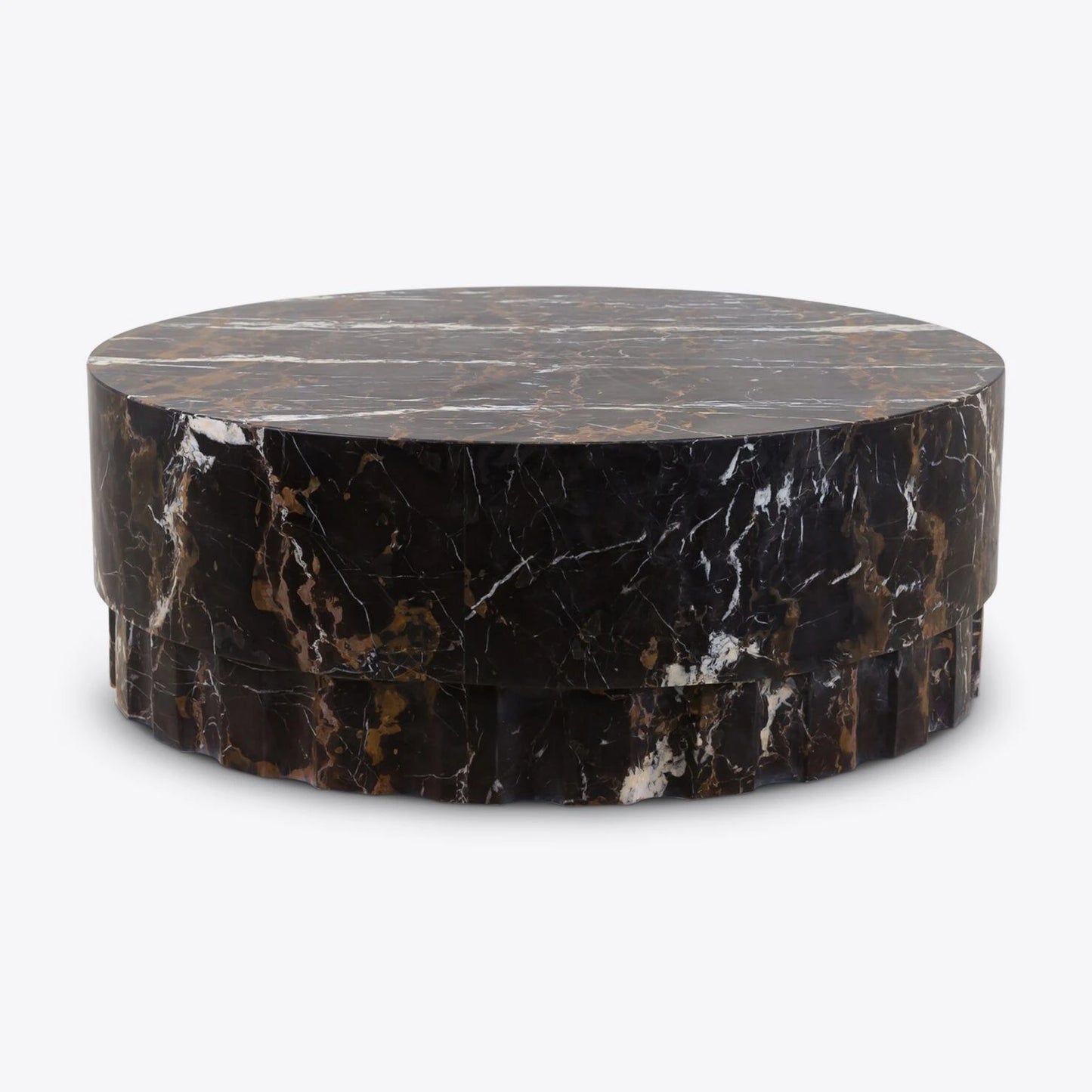 Round Black Marble Coffee Table