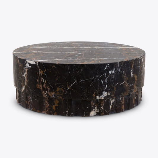 Round Black Marble Coffee Table