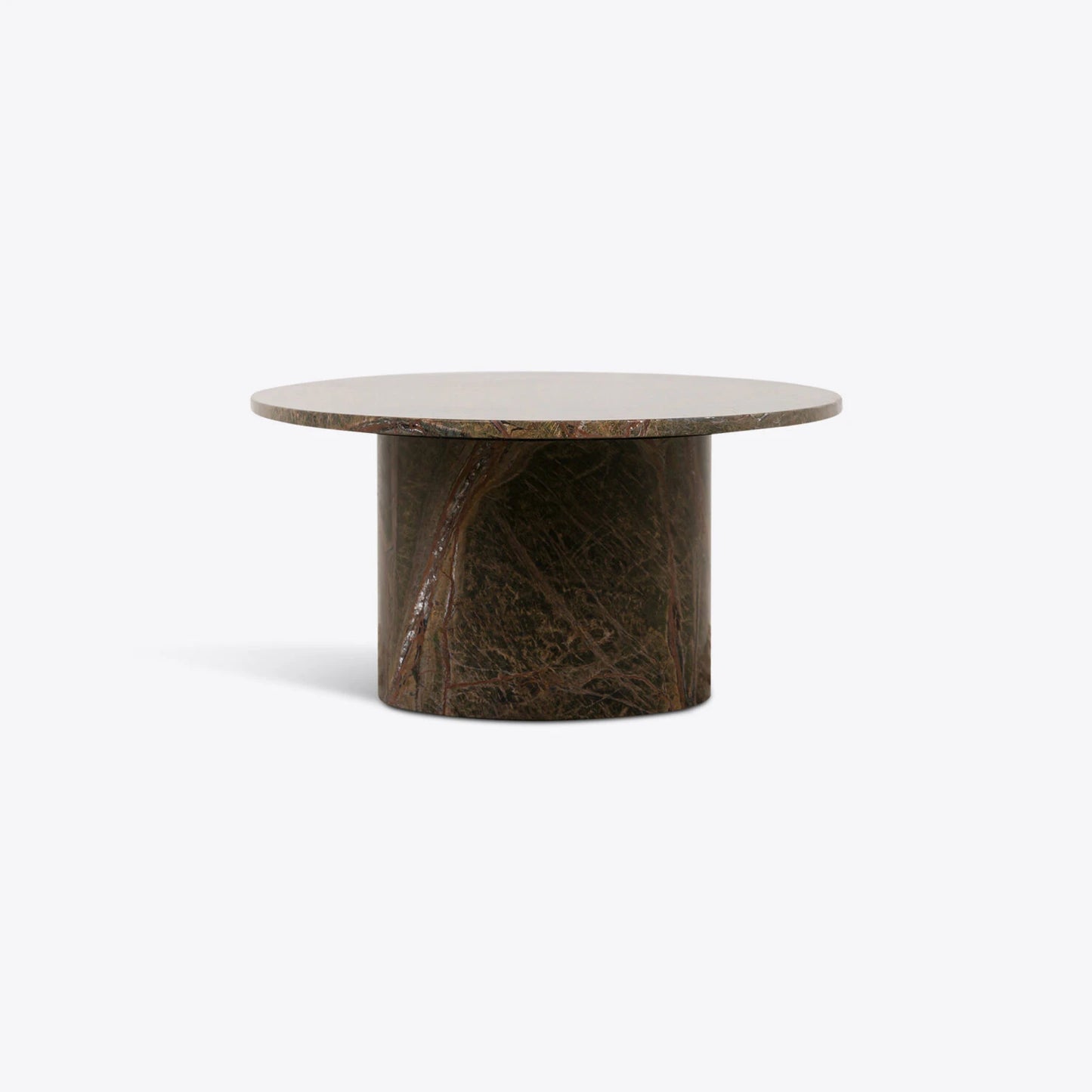 Forest Round Brown Veined Marble Coffee Table