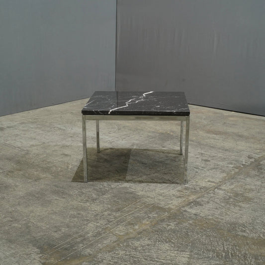 KNOLL STYLE BLACK MARBLE SQUARE COFFEE TABLE