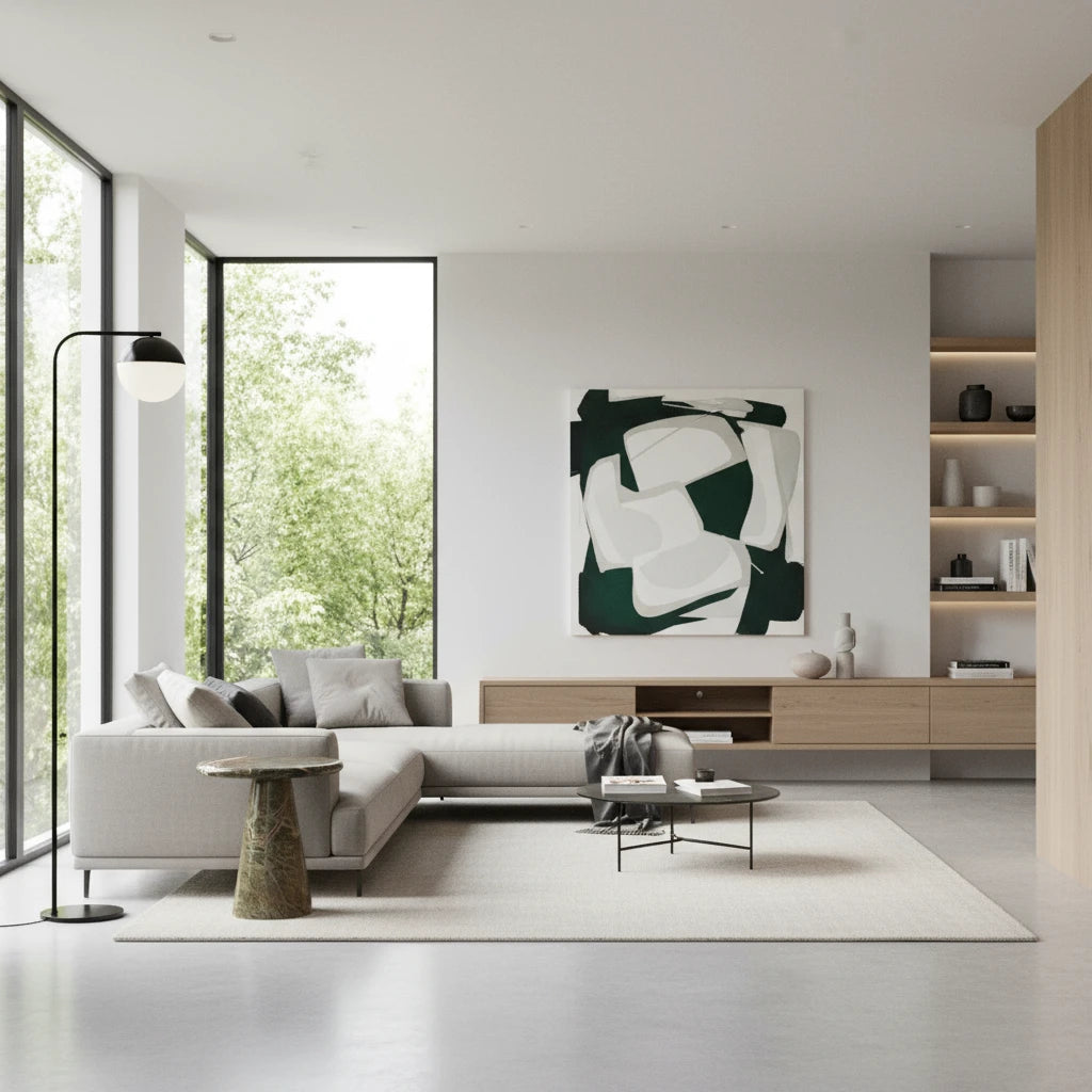 Verona Forest Green Marble Side /  End Table