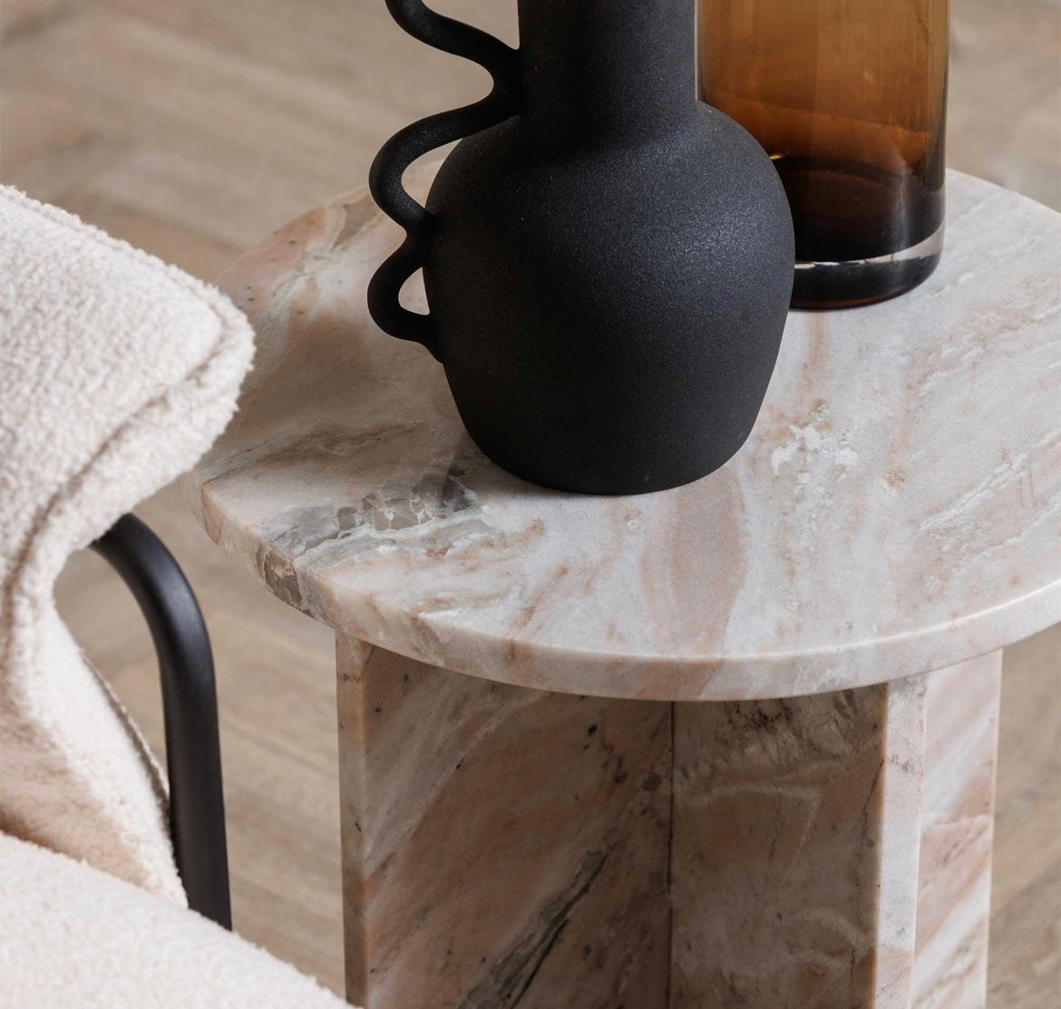 Round Top Marble Side / End Table