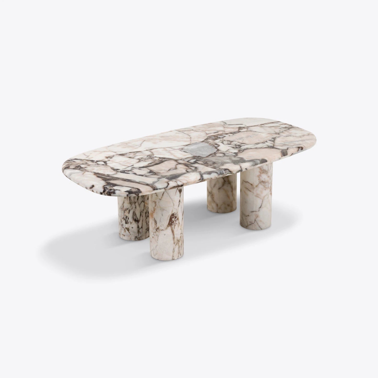 Oval Elephant White Marble Coffee Table