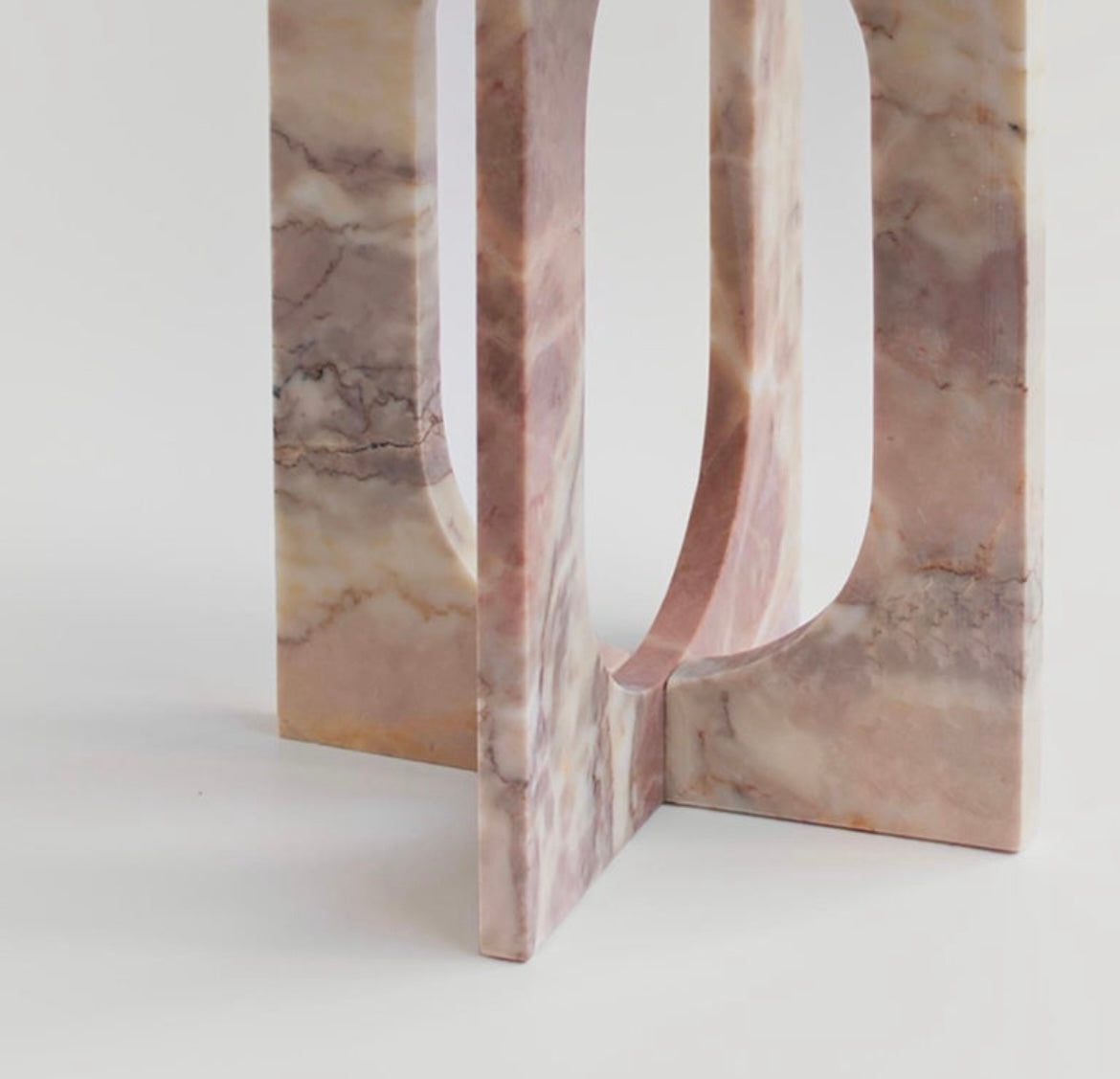Pink Marble Contemporary Side / End Table