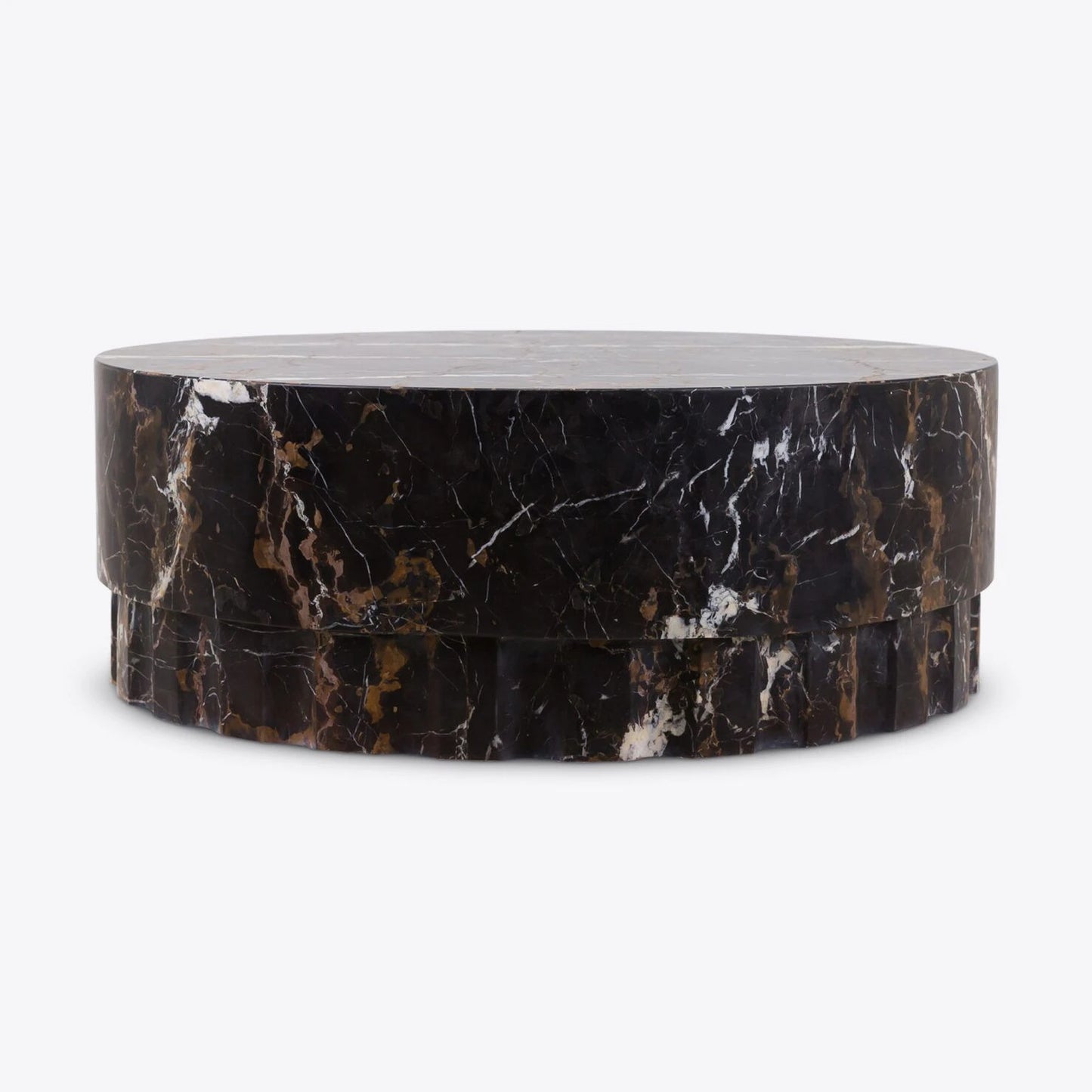 Round Black Marble Coffee Table